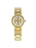 Pre-Owned Tory Burch Reva 21mm Gold Tone Stainless Steel Quartz Ladies Watch TRB4030 (Good)