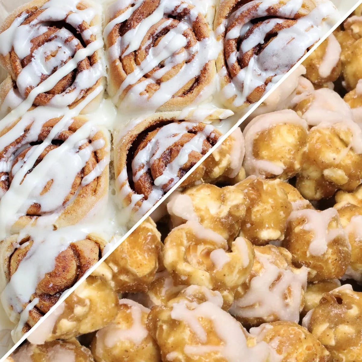 Grmet Cinnamon Swirl Popcorn By Its Delish, 2 Lbs Bulk Bag, – Festive Caramel Air Popped Sweet Crunchy Popcorn With White Glaze Corn Snack, Parties – Gluten Free, Vegan, Kosher