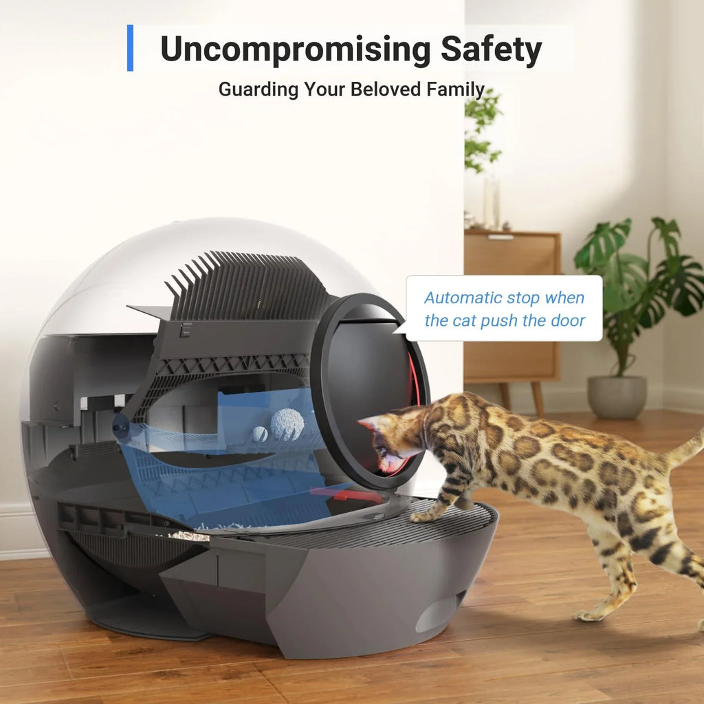 ELS PET Self Cleaning Cat Litter Box, APP Control Automatic Cat Litter Box for Multiple Cats Gift