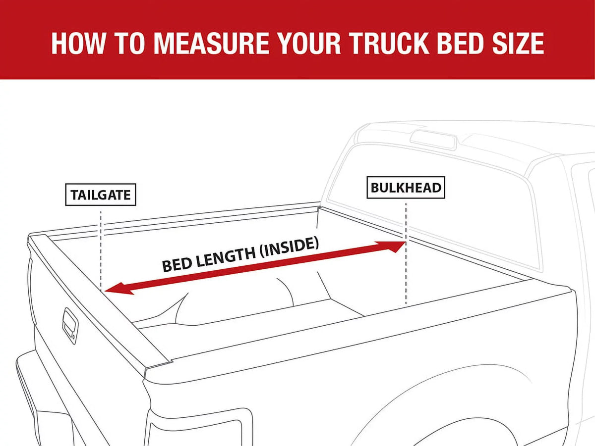 MaxMate Soft Quad-fold Truck Bed Tonneau shield matching with 2007-2013 Chevy Silverado GMC Sierra 1500 (NOT FIT 2007 Classic) | 5'9" (69") Bed | TCC484003