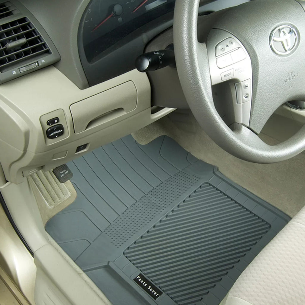 PantsSaver Custom Fit Car Floor Mats for Dodge Grand Caravan 2018, 4 pc, All climate Protection for vehicles, Heavy Duty climate impervious Plastic,Gray