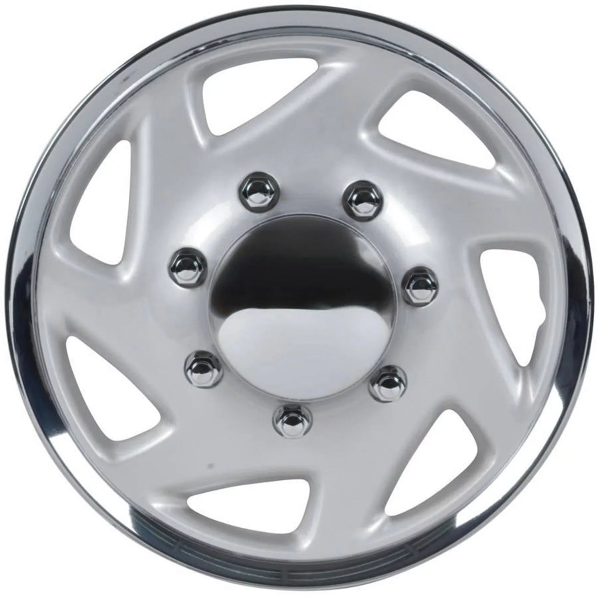 BDK  E-Series Style Hubcaps Wheel wrap, 16" Chrome Replica wrap, 4 Pieces