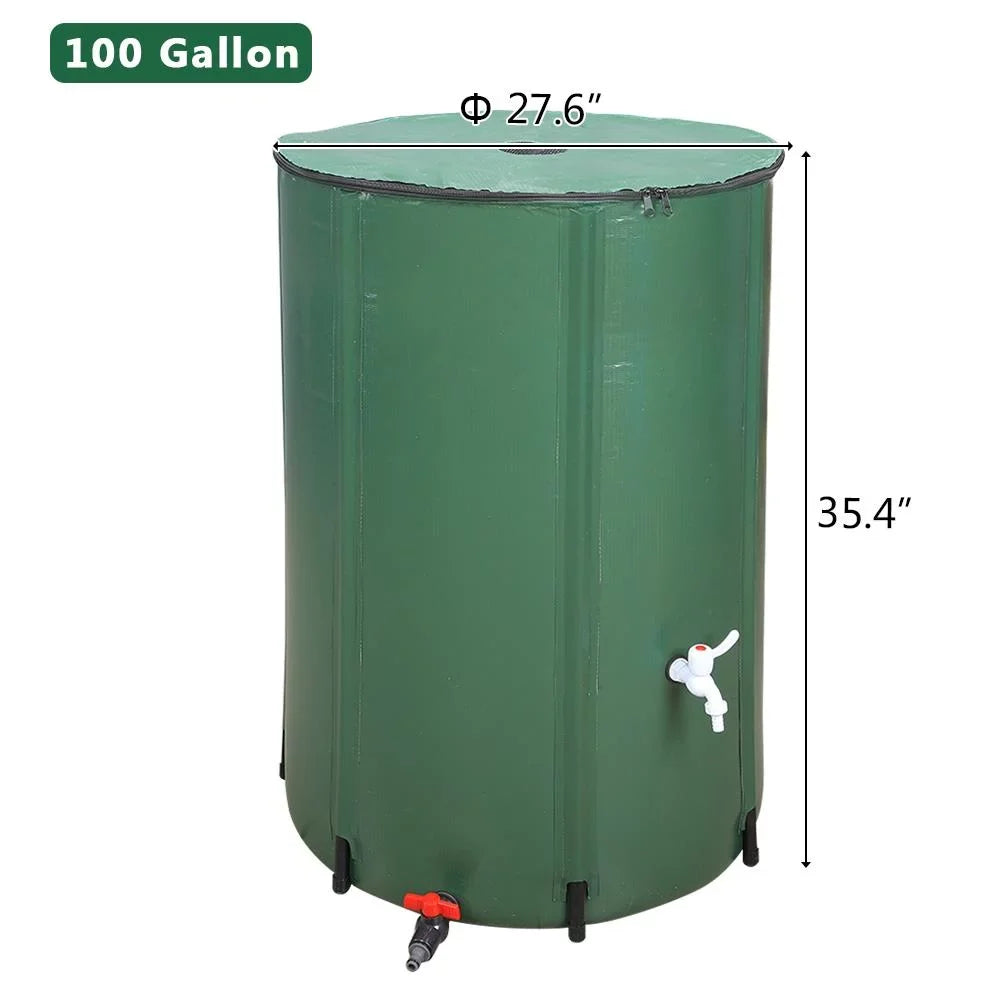Ktaxon 100 Gallon Collapsible Rain Barrel, Portable moisture Storage Tank
