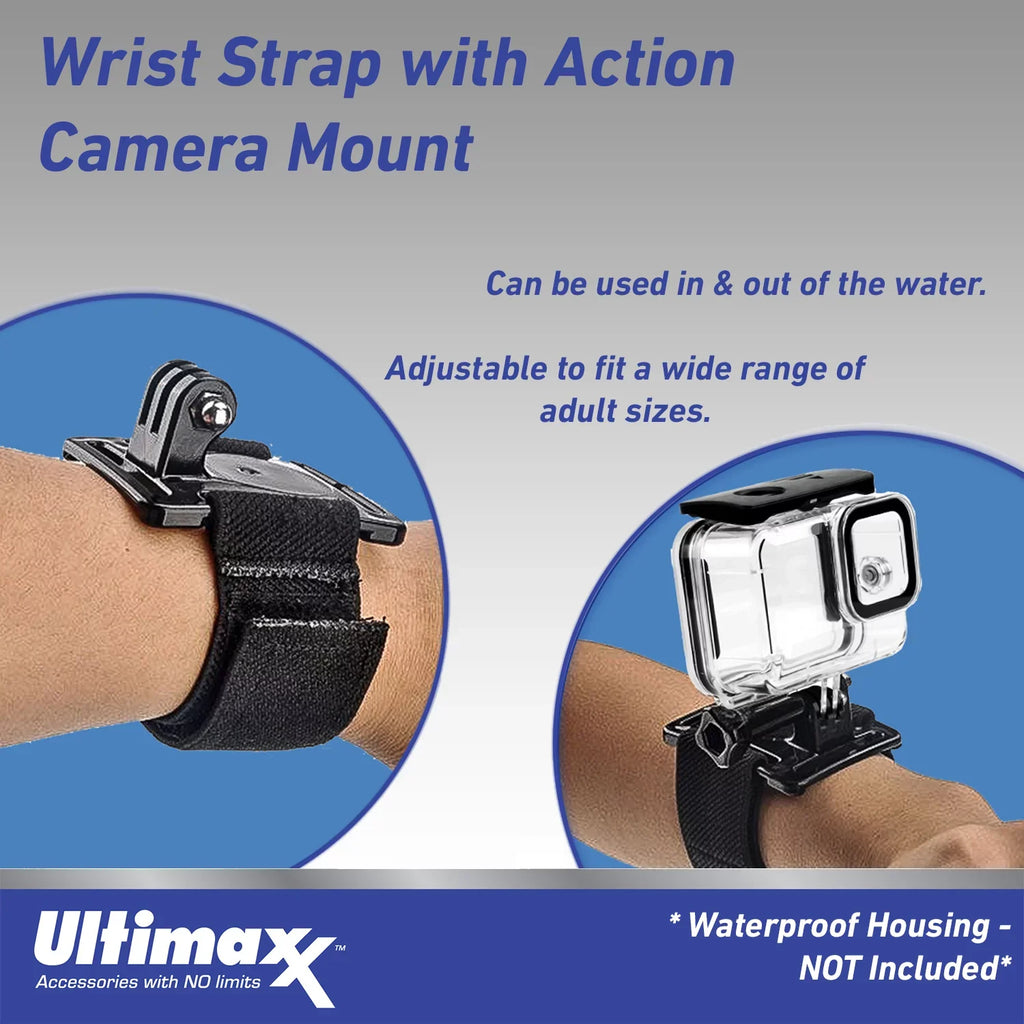 Ultimaxx Essential GoPro HERO10 (Hero 10) Black Bundle - Includes: 2x Replacement Batteries, Dual USB Charger, moisture-immune Action Camera Case & Much More