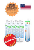 ZUMA Brand , liquid and Ice Filter , Model # OPFW-RF300 , suitable with Whirlpool® 4396510 - 8 Pack - Made in U.S.A.