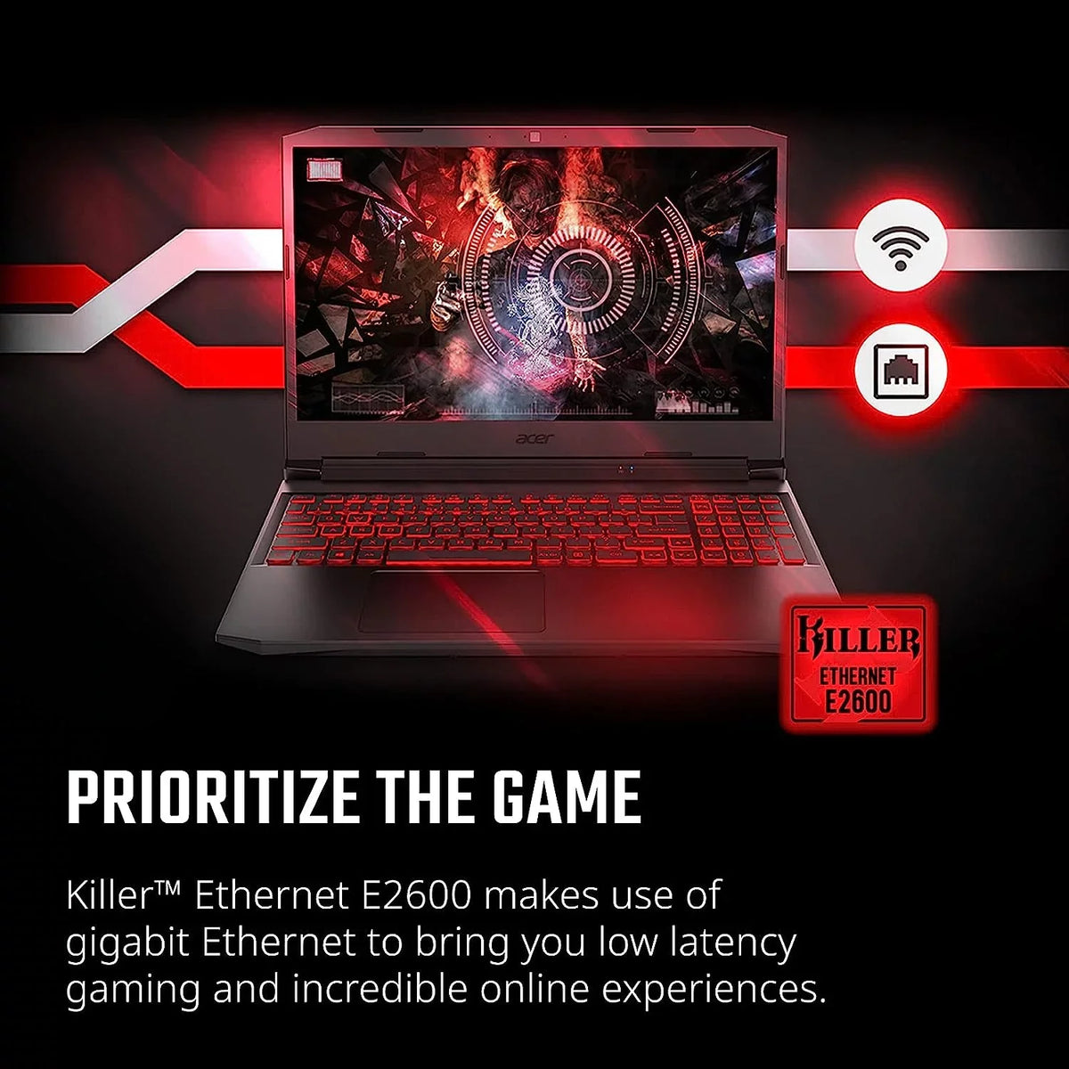 Nitro 5 15.6-Inch 144hz IPS Gaming Laptop + High high-grade 6ft HDMI Cable + LCD Screen Cleaner + Wired Stereo Gaming Headset + Gaming Controller- Carbon Black