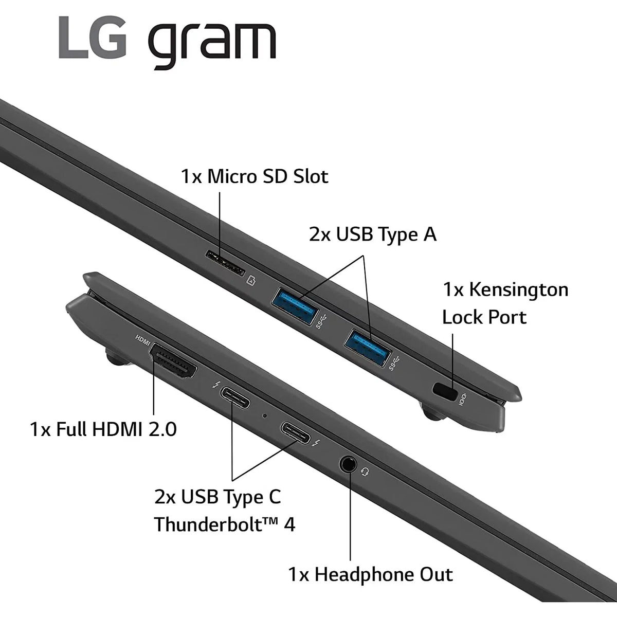 Open Box  gram (2022) 14Z90Q Ultra Lightweight Laptop, 14" 1920 x 1200 IPS Display,  Evo 12th Gen i7-1260P, 16GB LPDDR5 RAM, 512GB SSD, FHD Webcam, Wi-Fi 6E, Thunderbolt 4, Windows11, Black