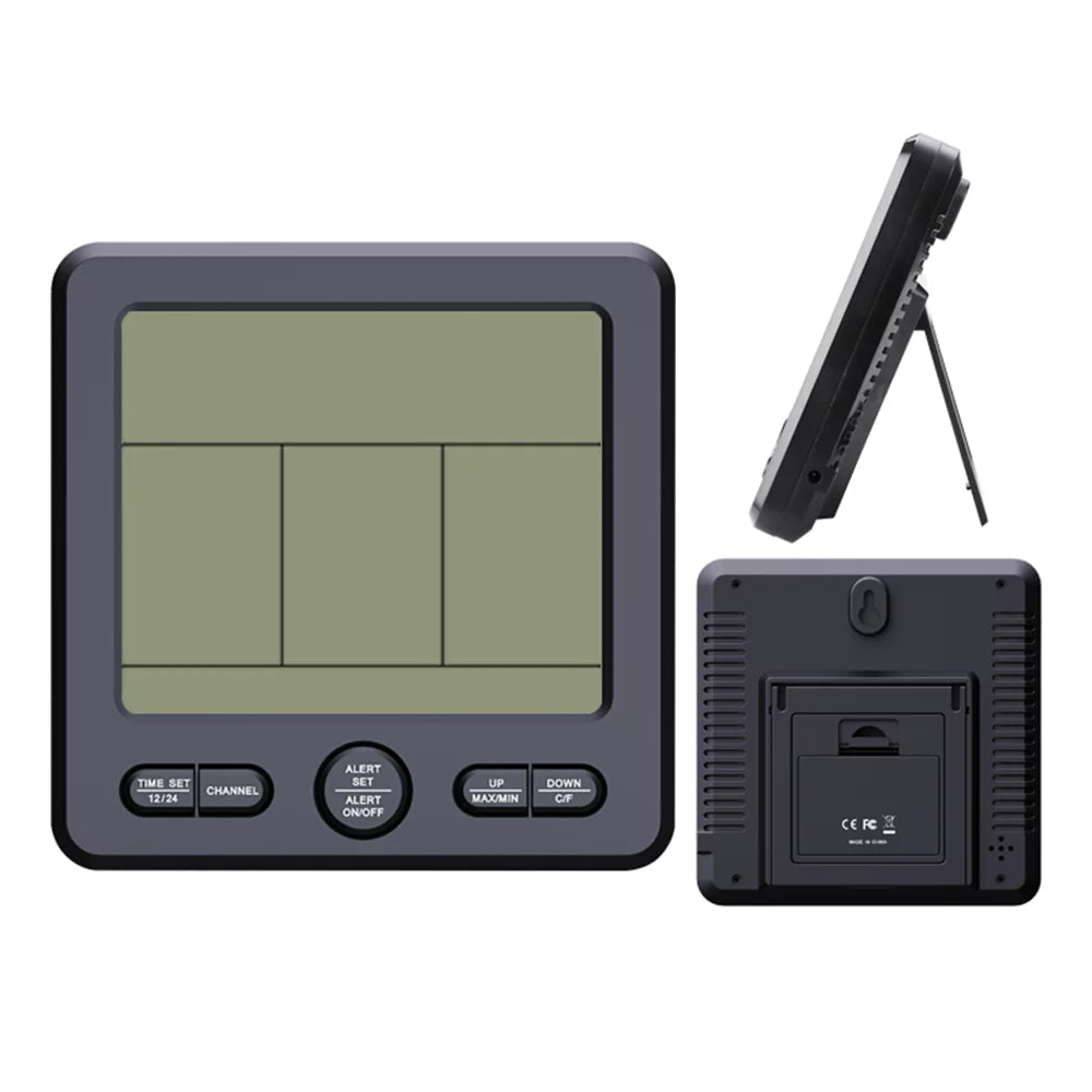 Digital Wireless Indoor  Thermohygrometer with 3 Remote Sensors 98ft/ 30m Backlight & Alarm Calibration Function Humidity  with 3 Transmitters elements Stations for Home Office