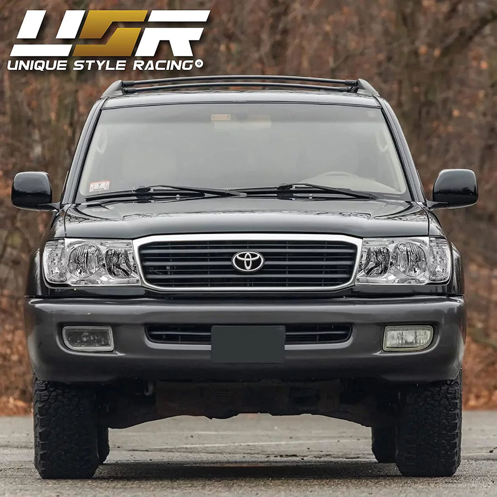 USR DEPO FJ100 Headlights - Headlamps Set (Left + Right) suitable with 1998-2005  Land Cruiser FJ 100 (Euro Style with Clear Corner ONE Piece Design)