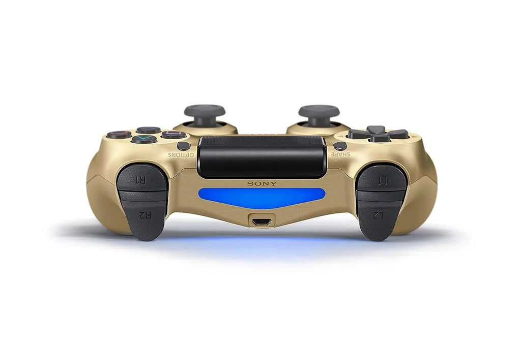 Gold DualShock PlayStation 4 Wireless Controller Bundle - With Charging Cable Like New with BOLT AXTION