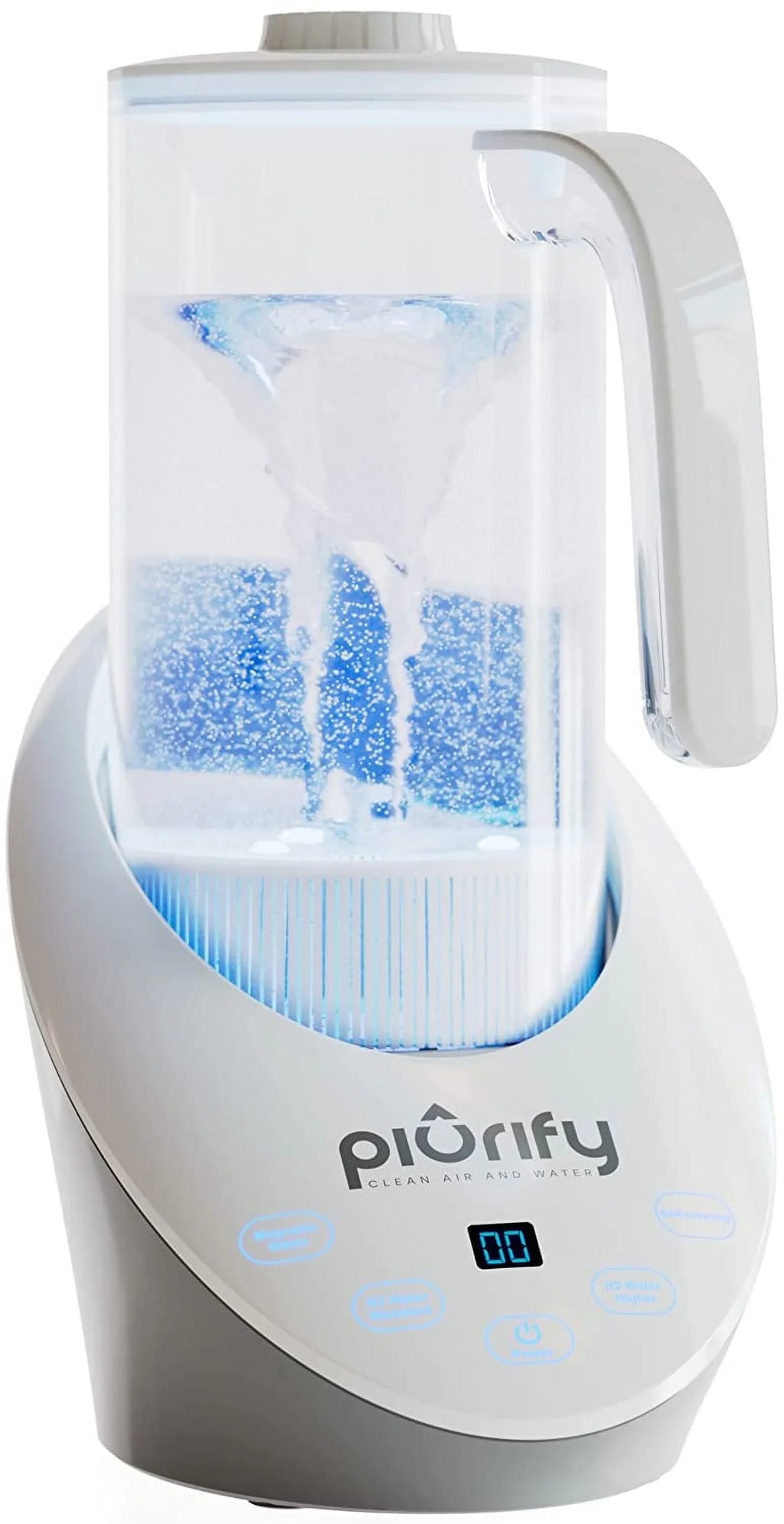 Balanced Purified liquid PH Levels and Filtered with Calcium Sulf. Hydrogen Alkaline aqua Pitcher - Rich Hydrogen aqua Generator Electrolysis Jug with SPE and PEM Concentrator Technology