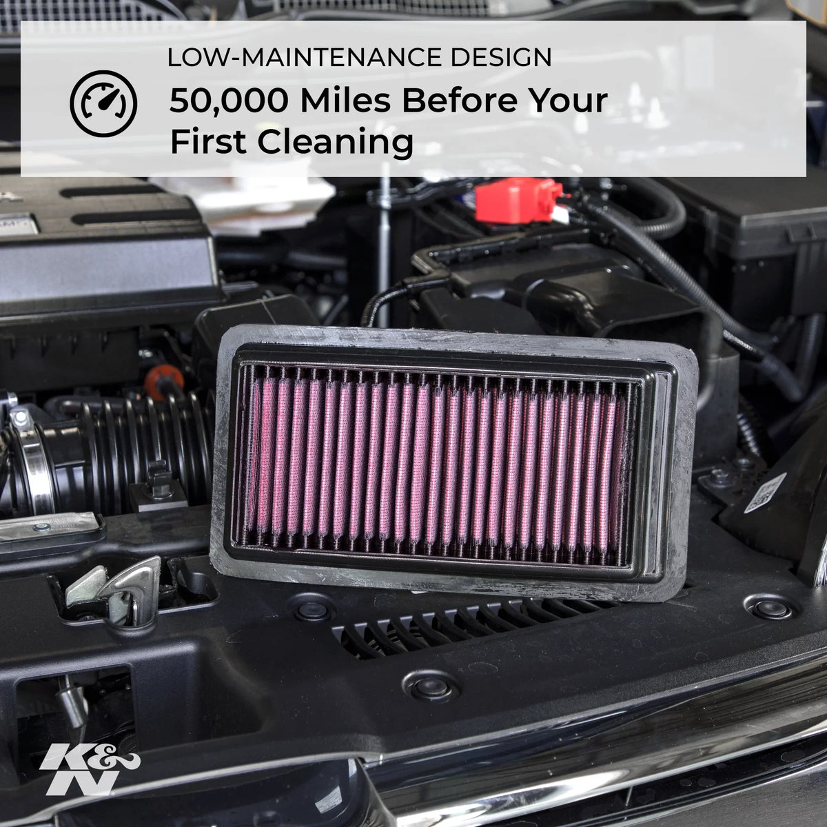 K&N Engine Air Filter: High Performance, Premium, Washable, Replacement Filter: 2011-2018 Land Rover L4 (Discovery Sport, Range Rover Evoque, LR2, Freelander), 33-2991