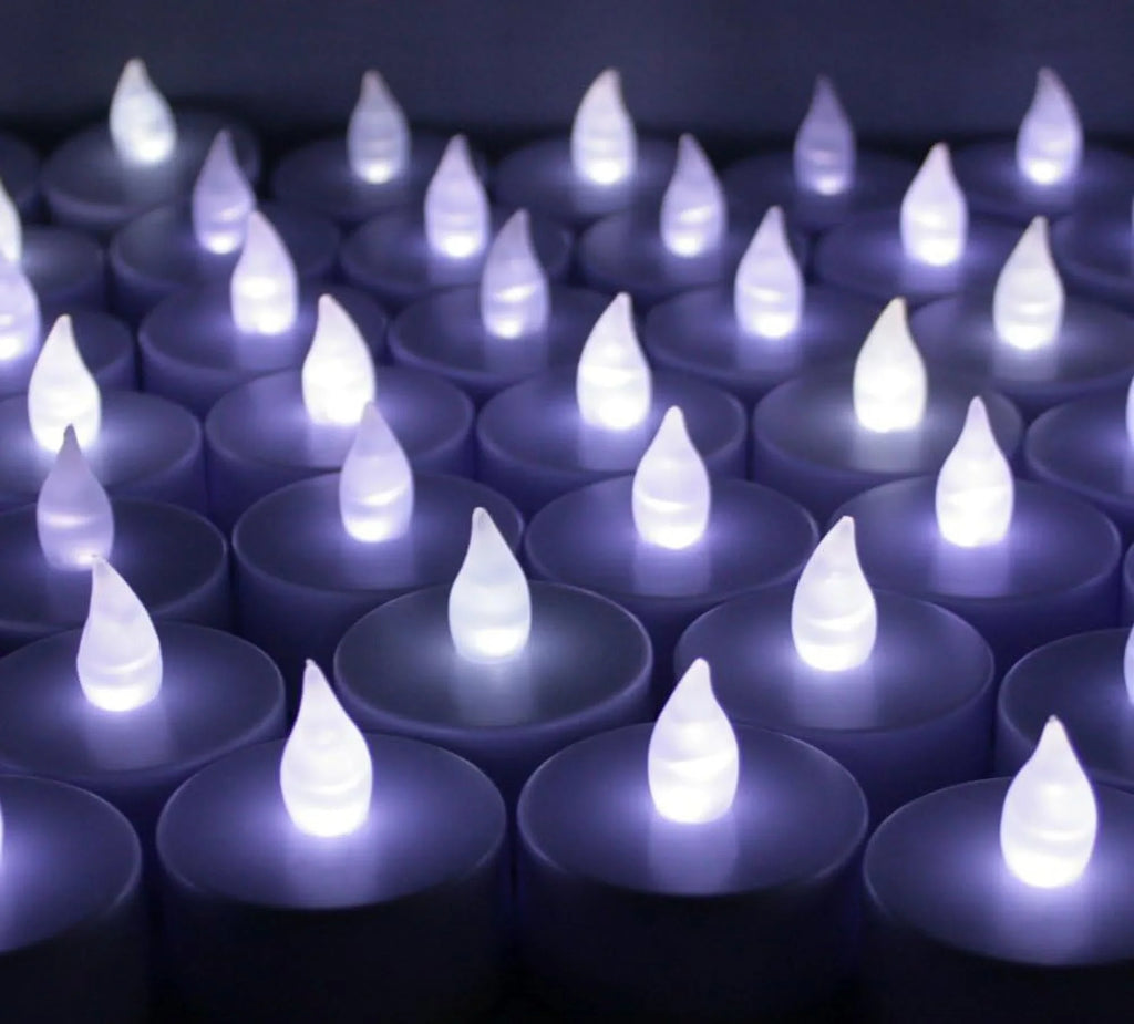 60 PCS Baery Operaed Flameless Flickering LED ealighs Candles For Wedding, Luminary Bags, Decoraions, Cenerpieces, Holidays~ Cool Whie