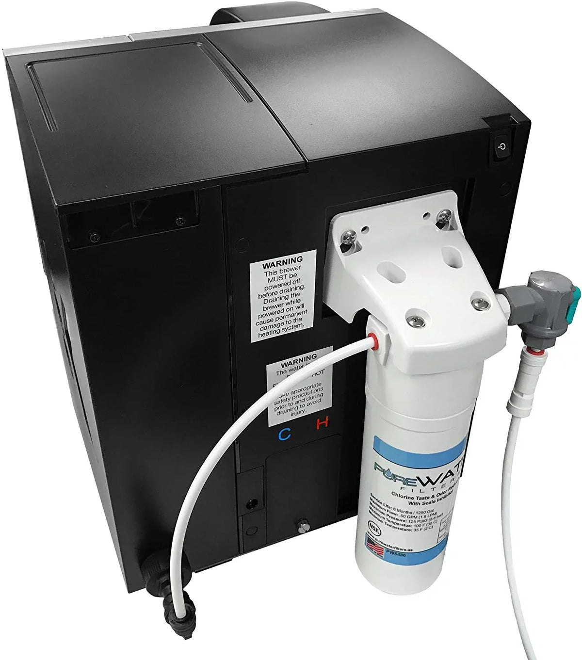 Keurig B150, K150, B155, K155 All-in-one Direct aqua Line Plumb and Filter Kit for Keurig Brewers by PureWater Filters