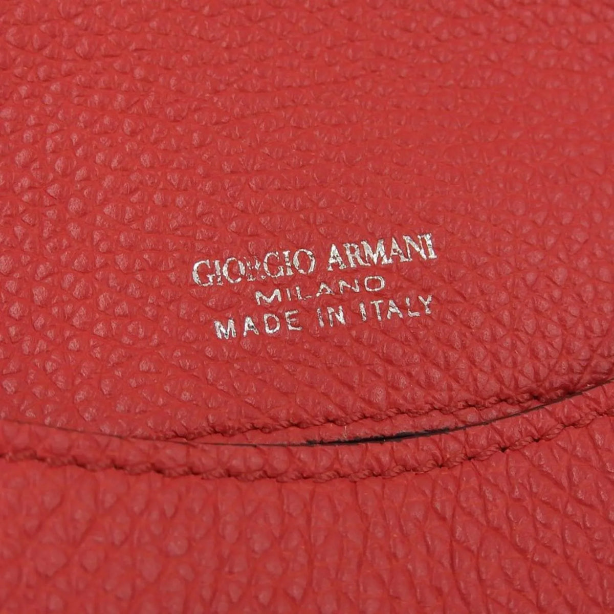Pre-Owned Giorgio Armani One Shoulder Bag Leather Red (Like New)
