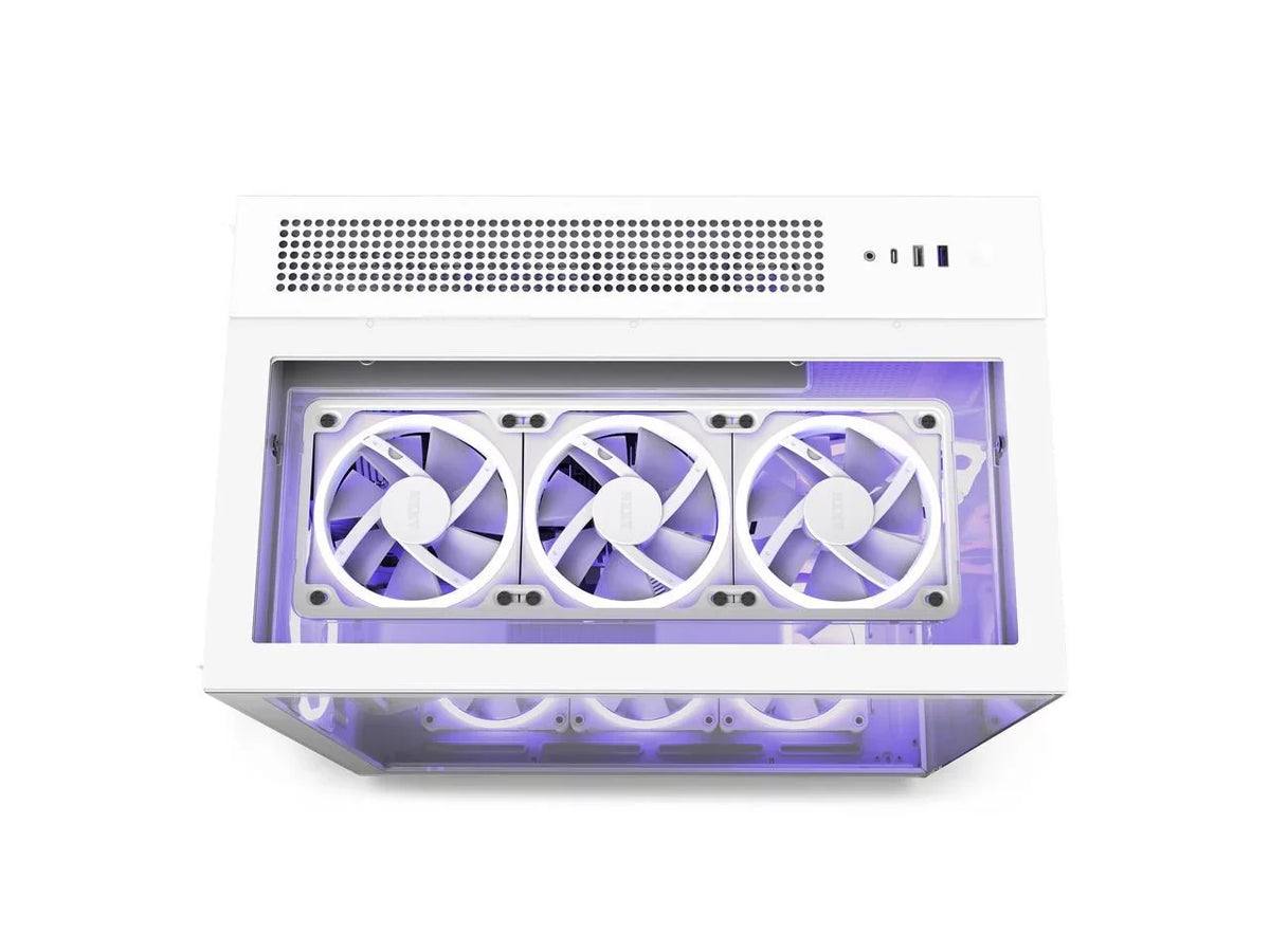 NZXT H9 Elite - All White - CM-H91EW-01 - Premium Dual-Chamber - Mid-Tower - RGB Fans - Case
