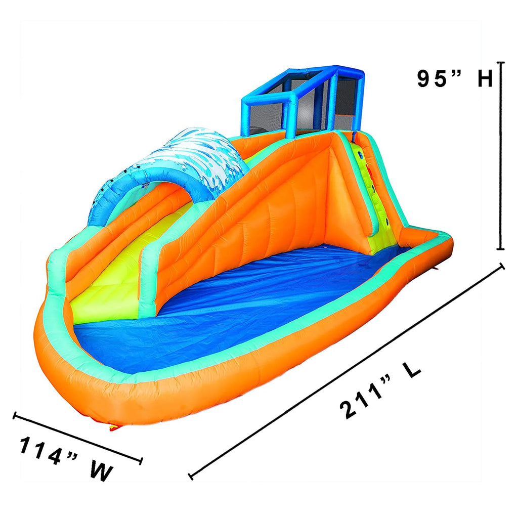 Banzai Surf Rider Kids Inflatable Outdoor Lagoon liquid Slide Splash Park
