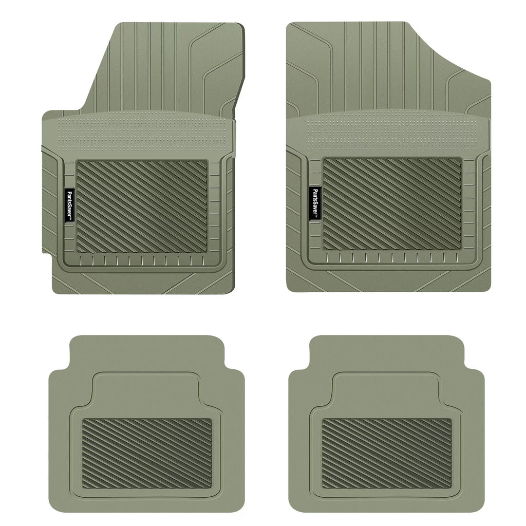 PantsSaver Custom Fit Car Floor Mats for Dodge Grand Caravan 2018, 4 pc, All climate Protection for vehicles, Heavy Duty climate impervious Plastic,Gray