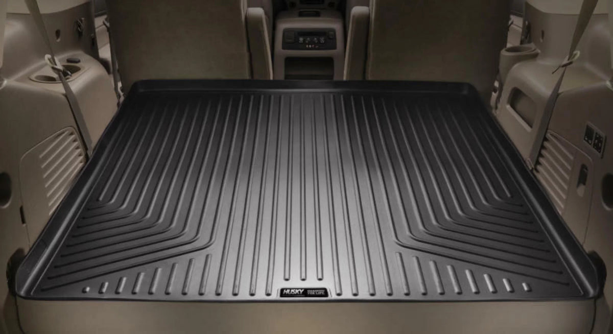 Husky by RealTruck Weatherbeater Series Cargo Liner Behind 3rd Seat Black appropriate with 11-19  Explorer; behind and under upright 3rd Seat