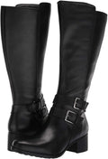 Naturalizer Dale Wide-Calf Women's Waterproof Boots Black  6M