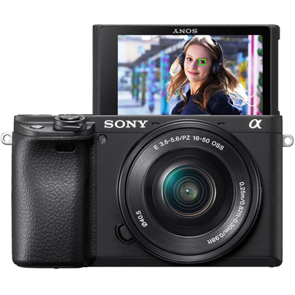 Alpha a6400 Mirrorless Digital Camera with E PZ 16-50mm OSS Lens, 64GB SanDisk Card, Tripod, Case, ZeeTech Accessory Bundle
