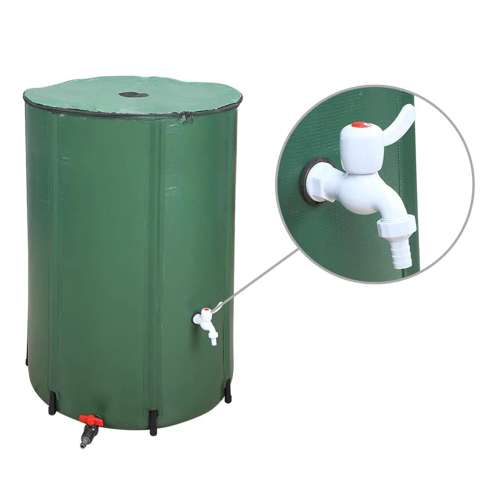 Ktaxon 100 Gallon Collapsible Rain Barrel, Portable moisture Storage Tank