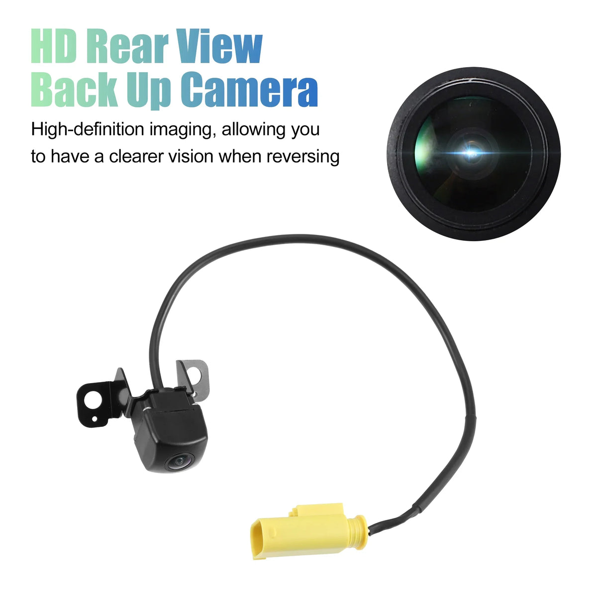 Unique Bargains Rear View Backup Camera Waterproof 95760-2P600 for Kia Sorento 2014-2015 Plastic Metal Black Yellow