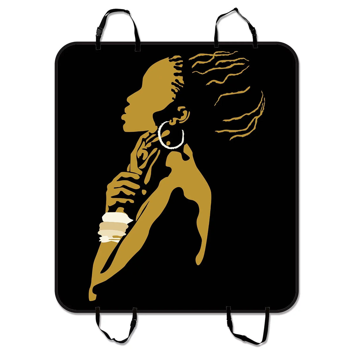 GCKG African Woman Pet Car Seat protector Dog Car Seat Mat Hammock Cargo Mat Trunk Mat For Cars Trucks and SUV 54x60 inches