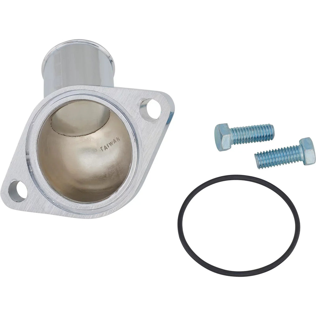 1955-65 SBC Chrome aqua Neck & 180 Degree High Flow Thermostat