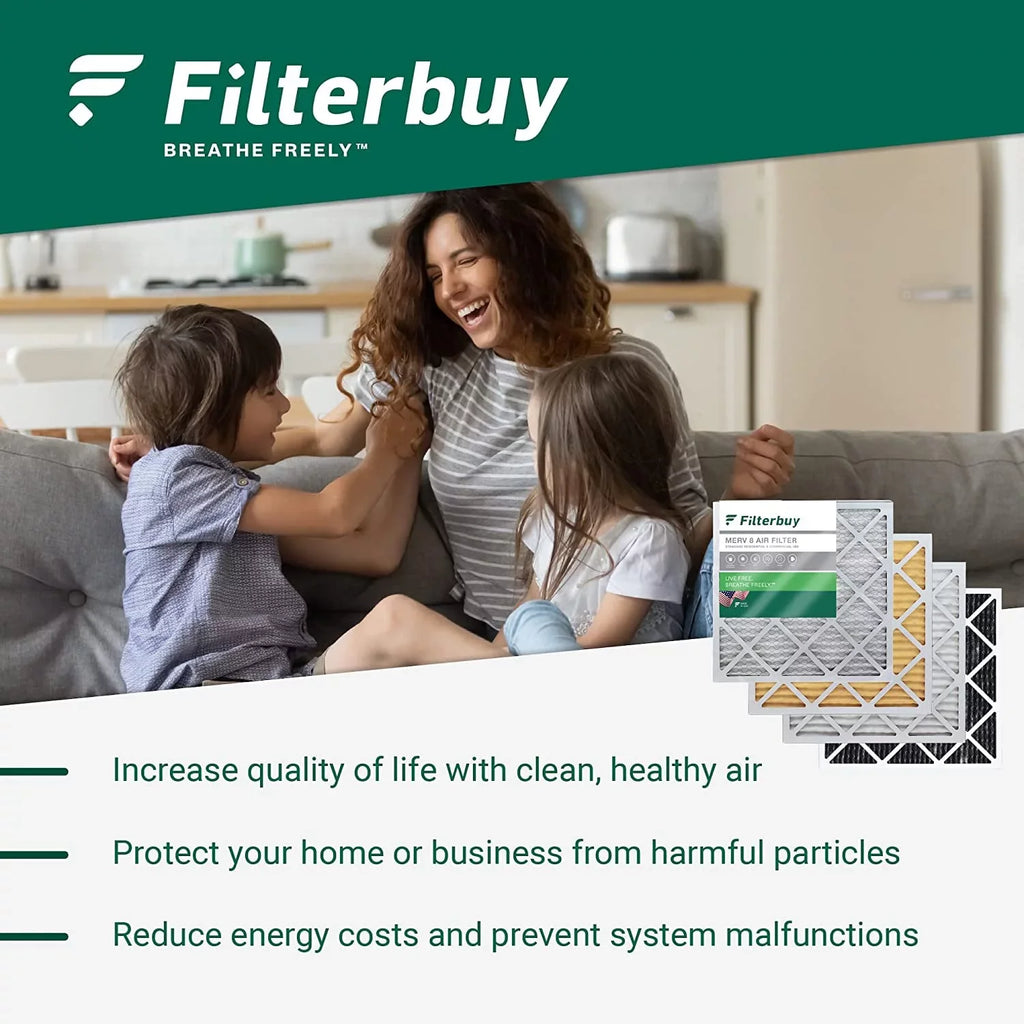 Filterbuy 14x18x1 MERV 13 Pleated HVAC AC Furnace Air Filters (5-Pack)