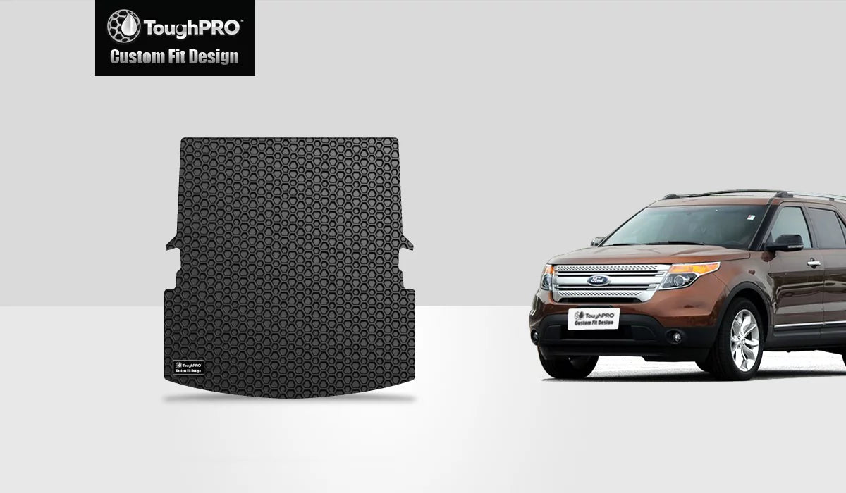 ToughPRO - Cargo Mat appropriate with  Explorer - All atmospheric conditions Heavy Duty (Made in USA) - Black Rubber - 2013