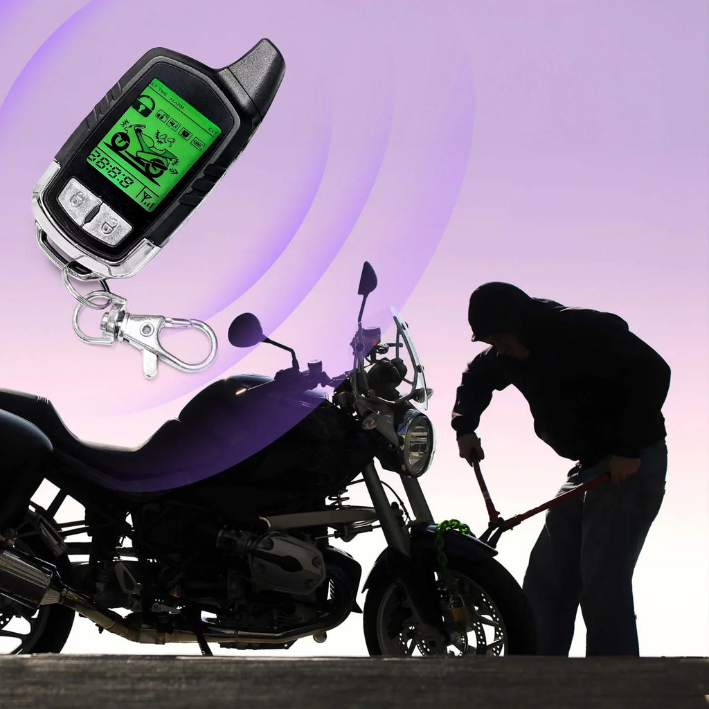 KapscoMoto 2 Way Motorcycle Alarm Pager Remote Engine Start suitable with Kawasaki Ninja ZX1000 ZX-10R