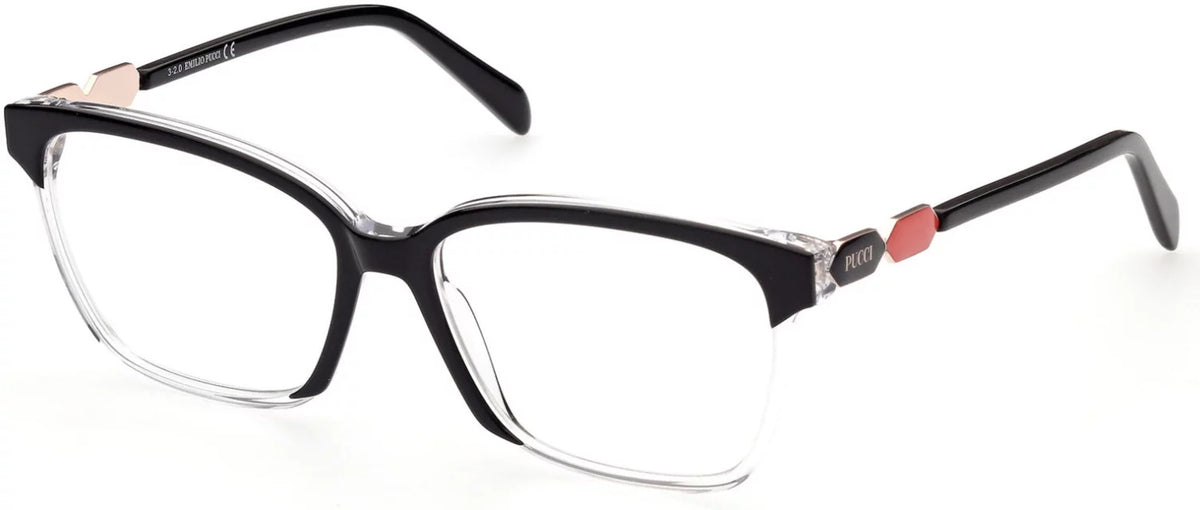 Eyeglasses Emilio Pucci EP 5185 003 Black/Crystal / Shiny Black