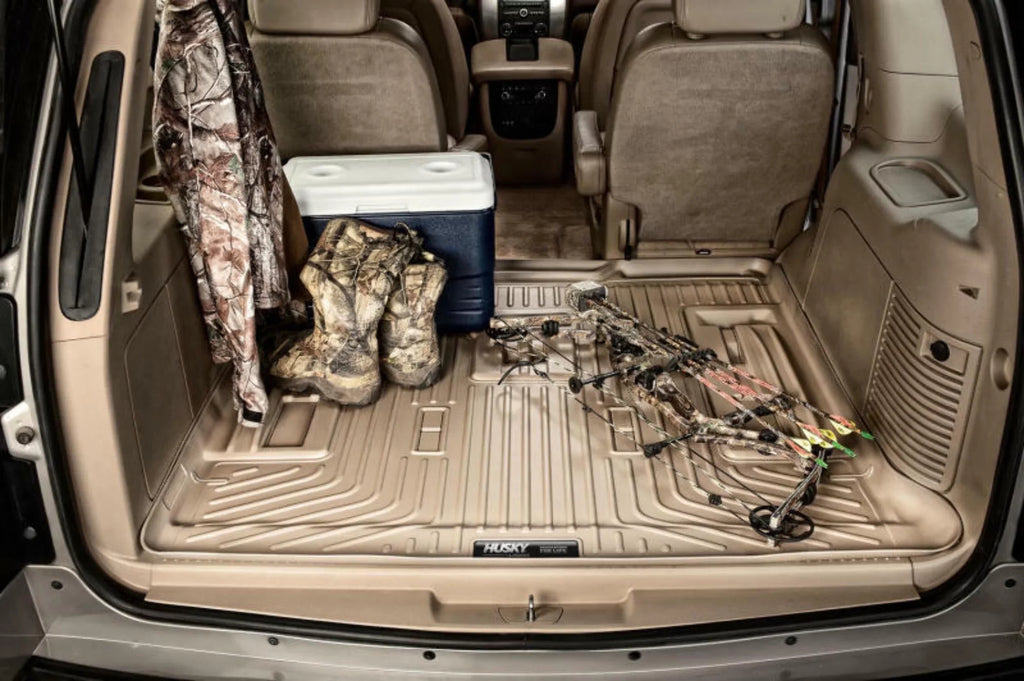 Husky by RealTruck Weatherbeater Series Cargo Liner Behind 3rd Seat Black appropriate with 11-19  Explorer; behind and under upright 3rd Seat