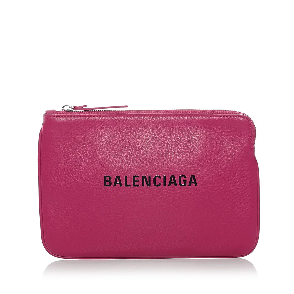 Pre-Owned Authenticated Balenciaga XS Everyday Pouch Calf Leather Pink Women (Good)