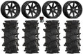 Valor V01 15" Wheels Black 33" Outlaw Max Tires Sportsman RZR Ranger