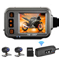 Pinnaco Motorcycle Dash Cam WiFi Dual 1080p Motorbike Camera Full HD Waterproof Night Vision - 32G Storage Card Included