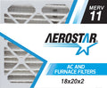 Aerostar 18x20x2 MERV  11,  Air Filter, 18x20x2, Box of 4