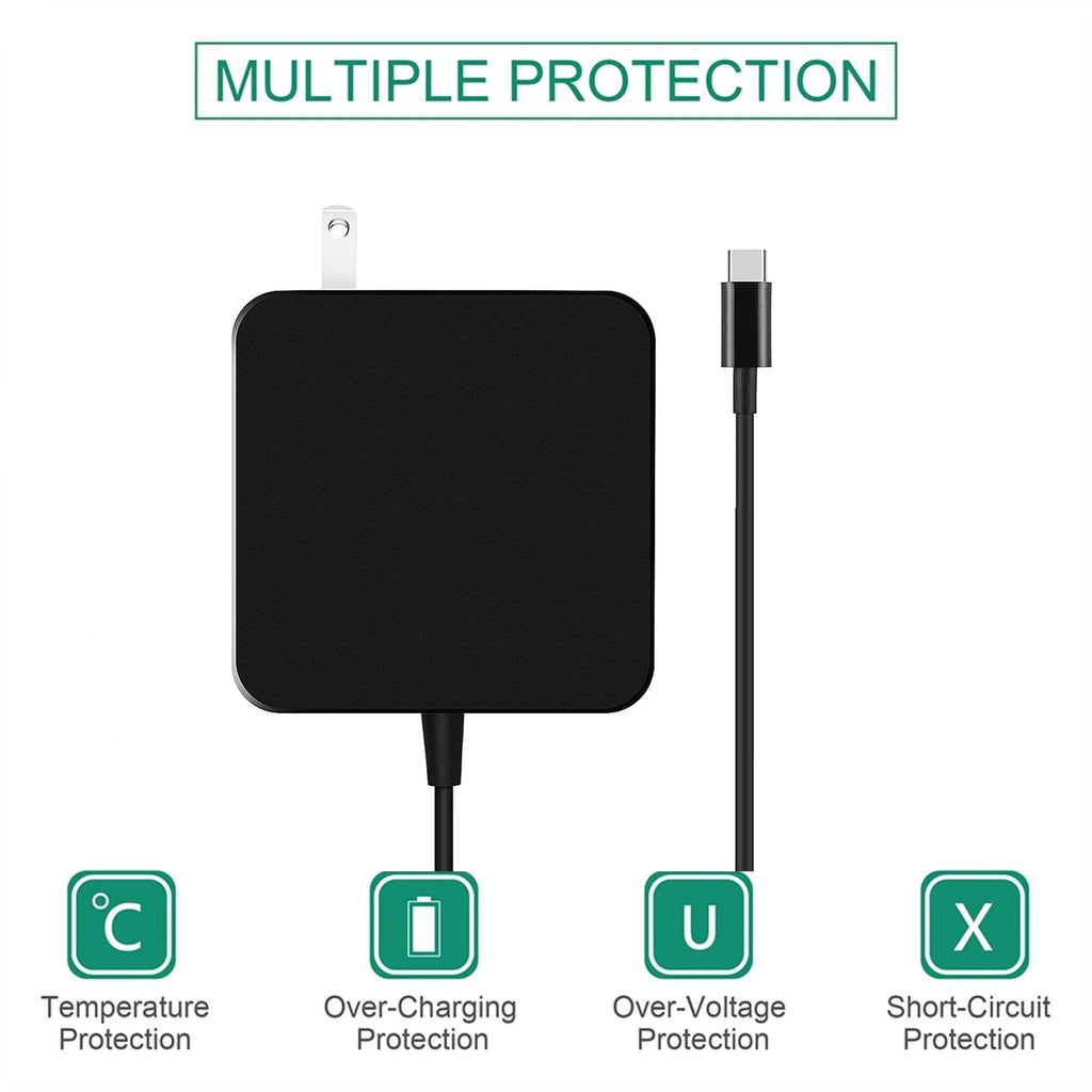 K-MAINS USB Type-C 65W AC Adapter Replacement for  P51s T470 T470s T570 x270 Power Charger PSU