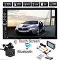 Car Radio Double Din Car Stereo 7" LCD Touch Screen in-Dash Head Unit with Bluetooth Support Mirror Link/DVR/USB/FM/SD/MIC MP3 +Rear View Camera& Remote Control