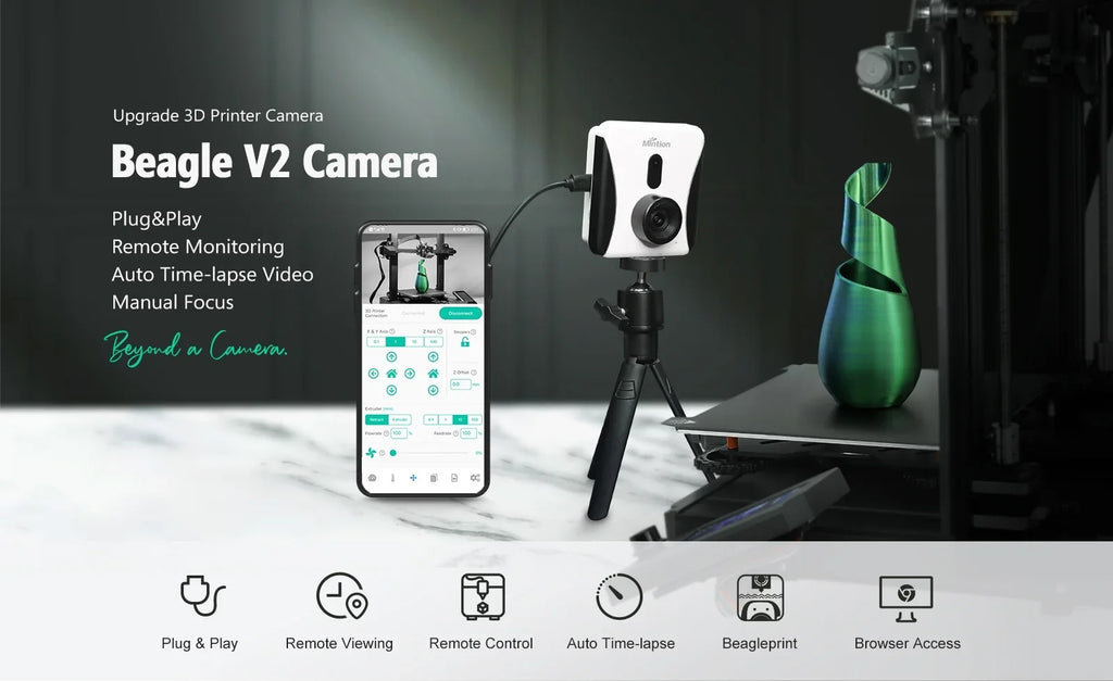 Mintion Beagle V2 Auto Time-Lapse Camera Plug and Play APP Remote Monitoring WiFi Connection US