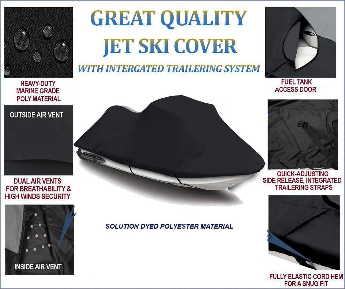 BLACK 600 DENIER JetSki shield matching for Bombardier Sea Doo Sea-Doo GTX iS 260 2011 Watercraft Jet Ski PWC wrap